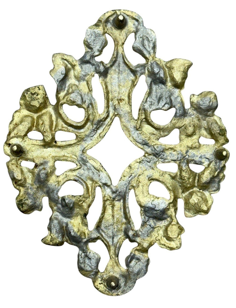 Brass Trivet Floral Ivy Gold-Tone, Kitchen Hot Plate Pot Stand, Decorative Tray