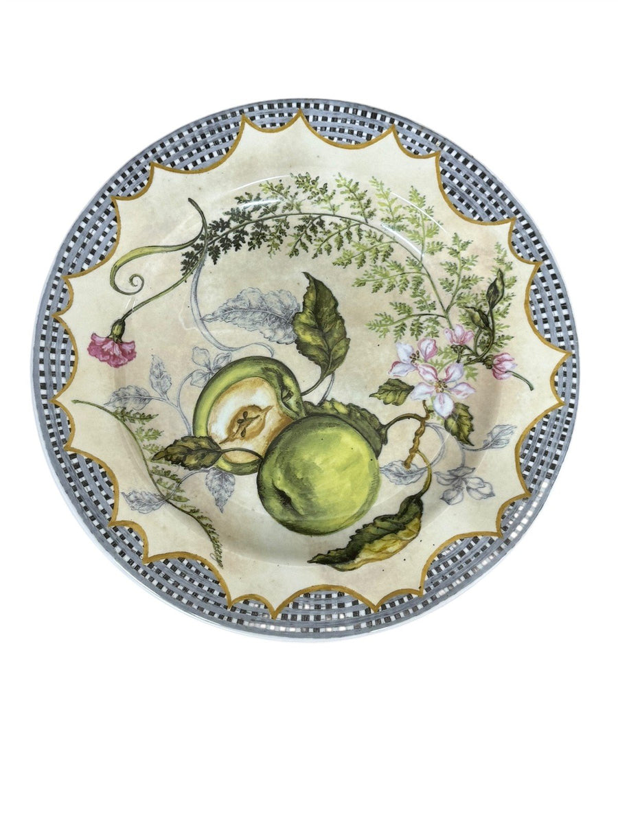 Tracy Porter Orchard Set Of Two Ceramic Dinner Plates Floral Plants Kitchenware
