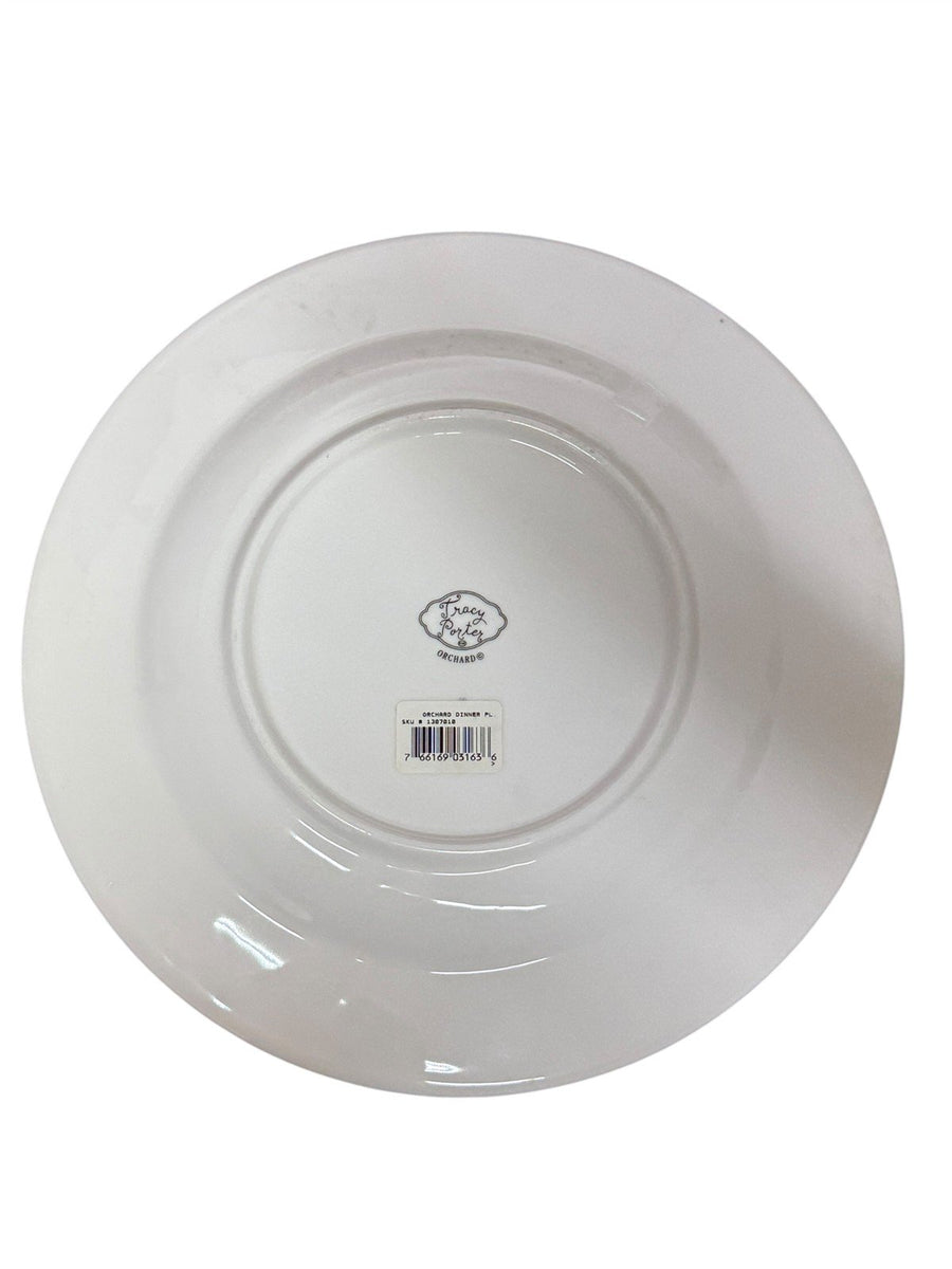 Tracy Porter Orchard Set Of Two Ceramic Dinner Plates Floral Plants Kitchenware