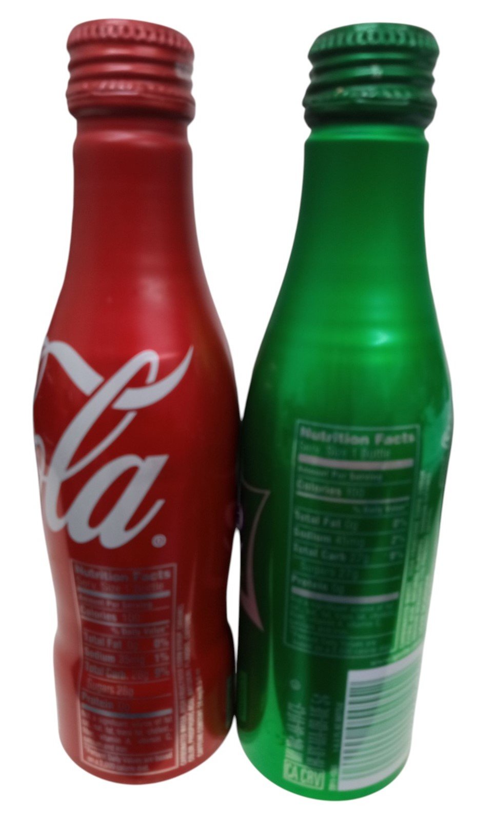 Sprite & Coca Cola Aluminum Bottles Sealed Collectible Nostalgic Soda Soft Drink