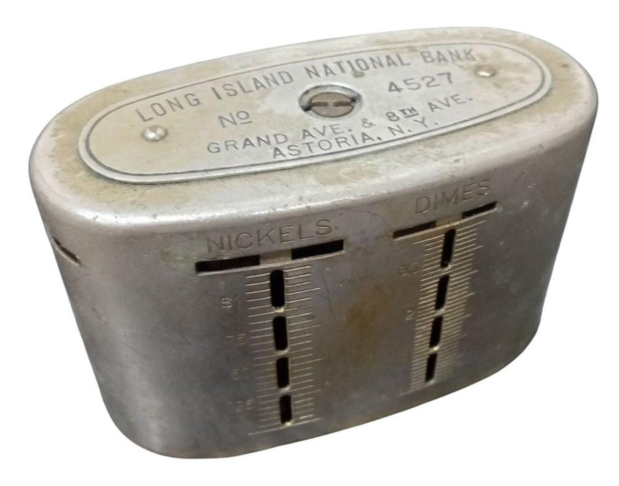 Long Island National Bank Coin Bank Vintage Collectible Nostalgic Coin Storage