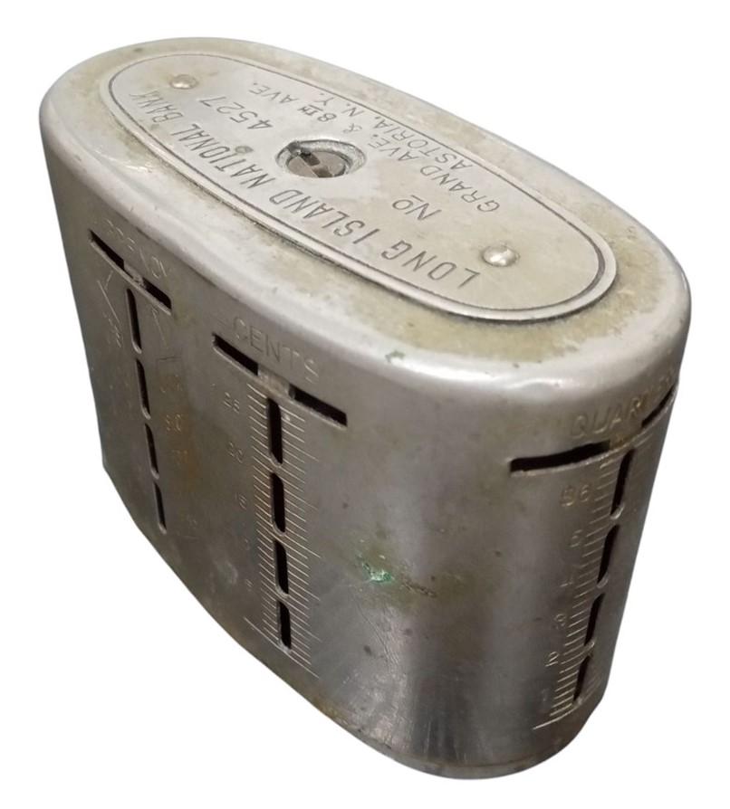 Long Island National Bank Coin Bank Vintage Collectible Nostalgic Coin Storage