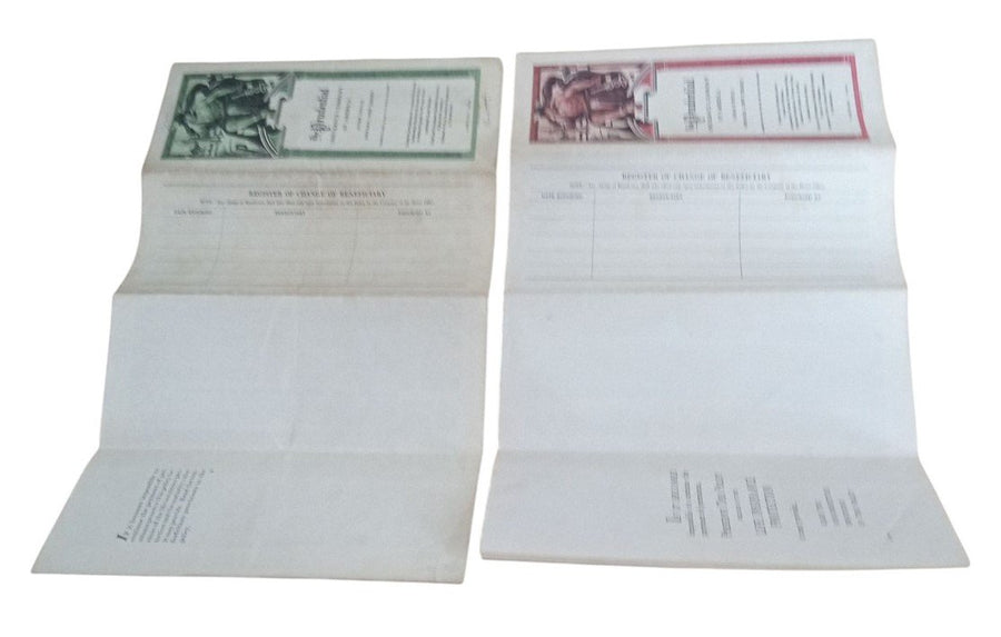 Prudential Insurance Policies 1930s Vintage Antique Collectible Nostalgic
