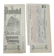 Prudential Insurance Policies 1930s Vintage Antique Collectible Nostalgic