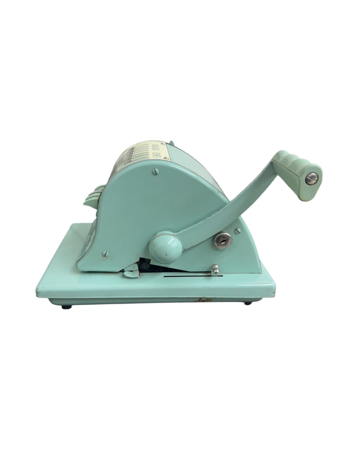 Paymaster S-1000 Vintage Turquoise Check Writer USA Made No Key