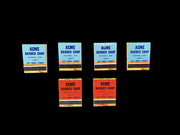Pin - Up Matchbook Set of 6 with Matches ACME Barbershop Made in the USA Lot 2