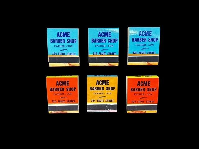 Pin - Up Matchbook Set of 6 with Matches ACME Barbershop Made in the USA Lot 3