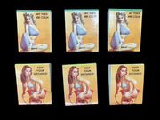 Pin - Up Matchbook Set of 6 with Matches ACME Barbershop Made in the USA Lot 1