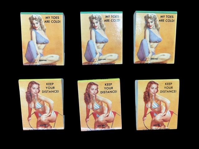 Pin - Up Matchbook Set of 6 with Matches ACME Barbershop Made in the USA Lot 1