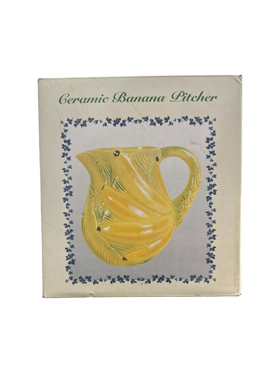 International Bazaar Vintage Ceramic Banana Pitcher Original Box Rare