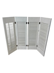 Shutters Wooden Vintage Painted White 32 Inches Indoor No Hardware