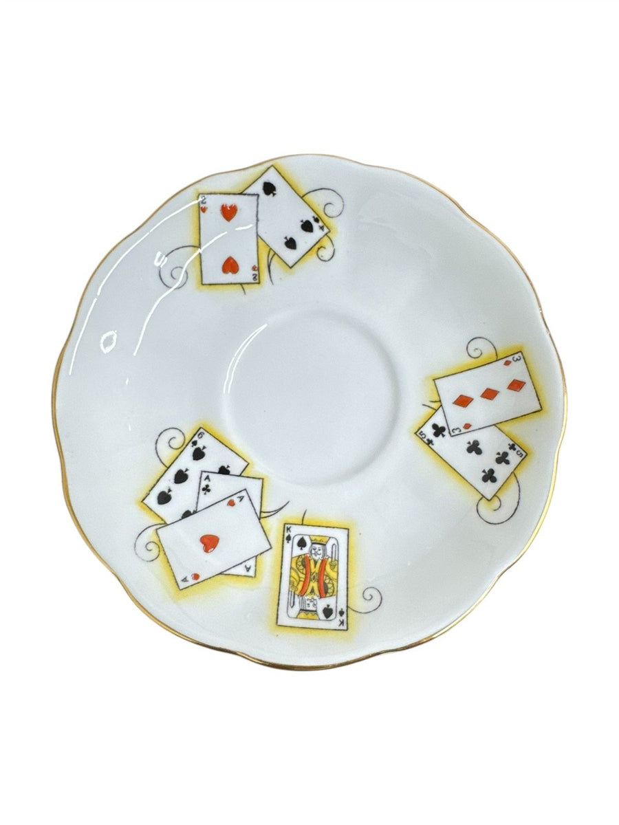 Teacup Set Queen Anne Fine Bone China England Lady Luck Pattern 4 Sets