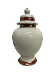 Vase Vintage Satsuma Japan Porcelain Floral Peacocks 9" Tall 1970's Set of 2