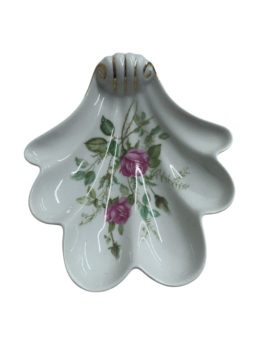 Mitterteich Bavaria Antique Trinket Candy Dish Rose Floral Germany Set of 4