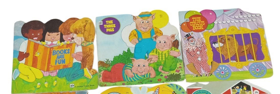Golden Shape Books Set of 8 Children's Books Vintage Collectible Nostalgic 1970s