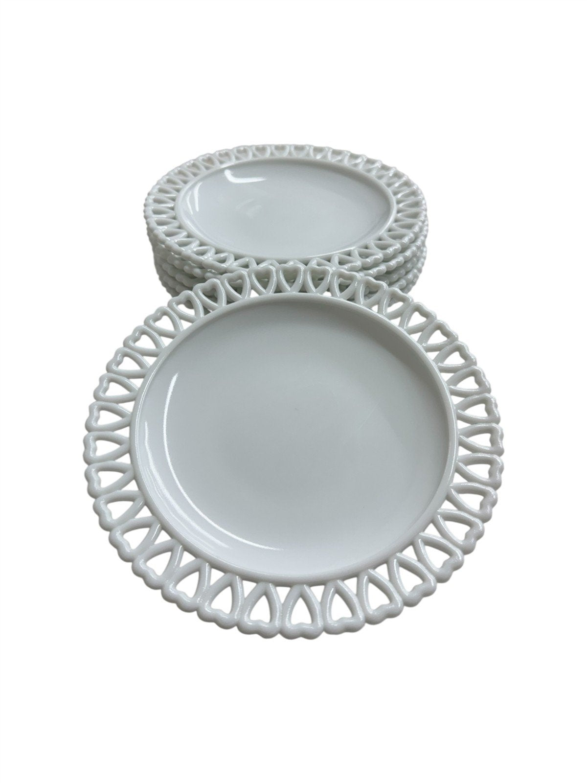 Lindshammar Gunnar Ander Vintage Heart Lace Dessert Plates Set of 6