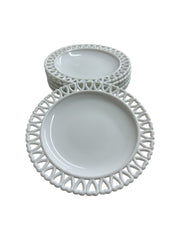 Lindshammar Gunnar Ander Vintage Heart Lace Dessert Plates Set of 6