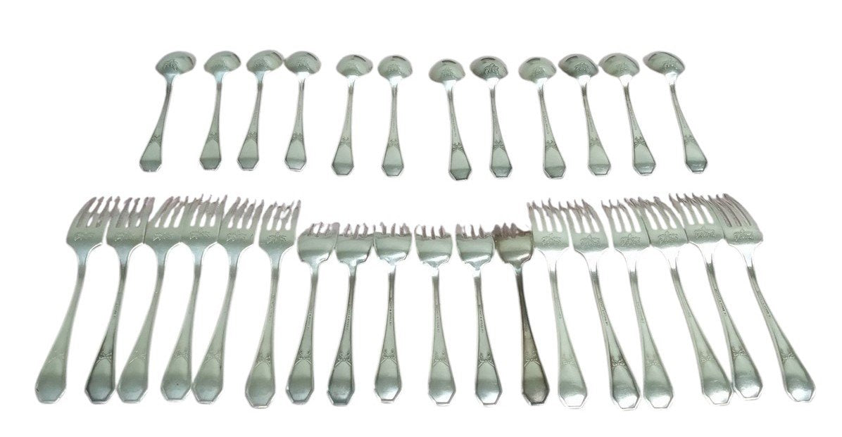 International Silver Carolina Silverware Set Of 30 With Box Vintage Collectible