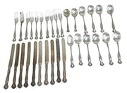 Rogers Bros Vintage Grapes Silverware Set Of 32 With Box Vintage Collectible