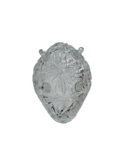 Crystal Vintage Candy Dish Scalloped Rim Bohemian Pinwheel Bowl