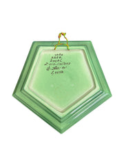 Bowl Vintage 1952 Royal Gouda Floral Painted Pentagonal 9" Ceramic Dish