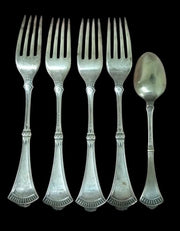 International Silver Rogers Bros Silverware Crown Pattern Set Of 5 Vintage