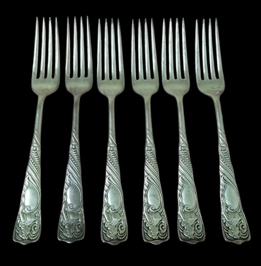 International Silver Rogers Bros Siren Pattern Forks Set Of 6 Vintage