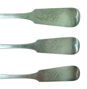 King & Brother Coin Silver Spoons Set Of 3 Antique Collectible Nostalgic