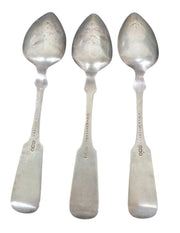 King & Brother Coin Silver Spoons Set Of 3 Antique Collectible Nostalgic