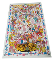 Ringling Bros & Barnum Bailey Circus Poster 38"x23" Vintage Collectible 1970s