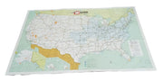 Rand McNally Wilson Freight Map 25" by 36" Vintage Collectible Nostalgic