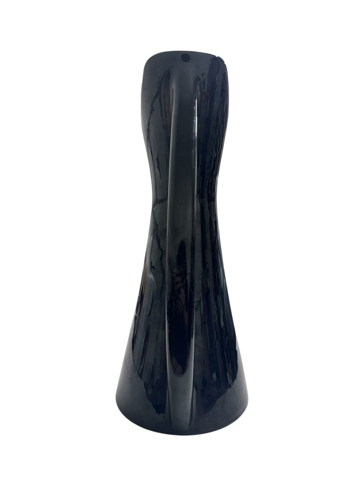 Vase Royal Haeger Vintage Black Glazed/White Lava Mid Century Modern Pitcher