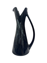 Vase Royal Haeger Vintage Black Glazed/White Lava Mid Century Modern Pitcher