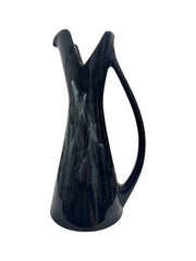 Vase Royal Haeger Vintage Black Glazed/White Lava Mid Century Modern Pitcher