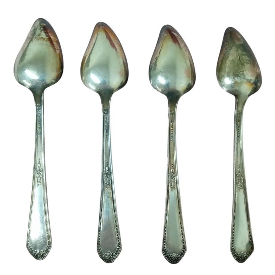 International Silver Holmes & Edwards Fruit Spoons Romance Pattern Set Of 4