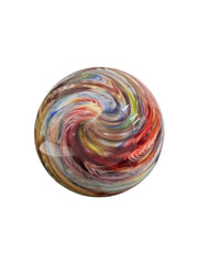 Vase Murano Millefiori Flower Ribbon Swirl Italy Handmade Glass Teardrop