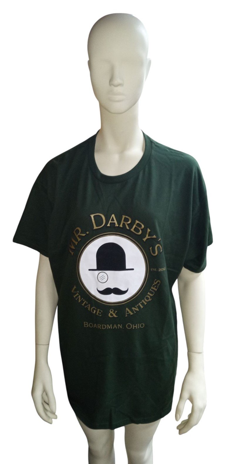 Mr.Darby's Vintage & Antiques T-Shirt Green Unisex Adult Clothing Ohio Local