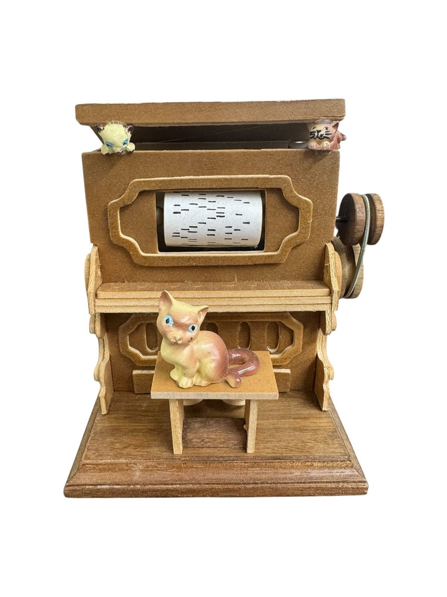 Music Box Vintage Piano and Kittens The Entertainer Craftsmen Wind Up