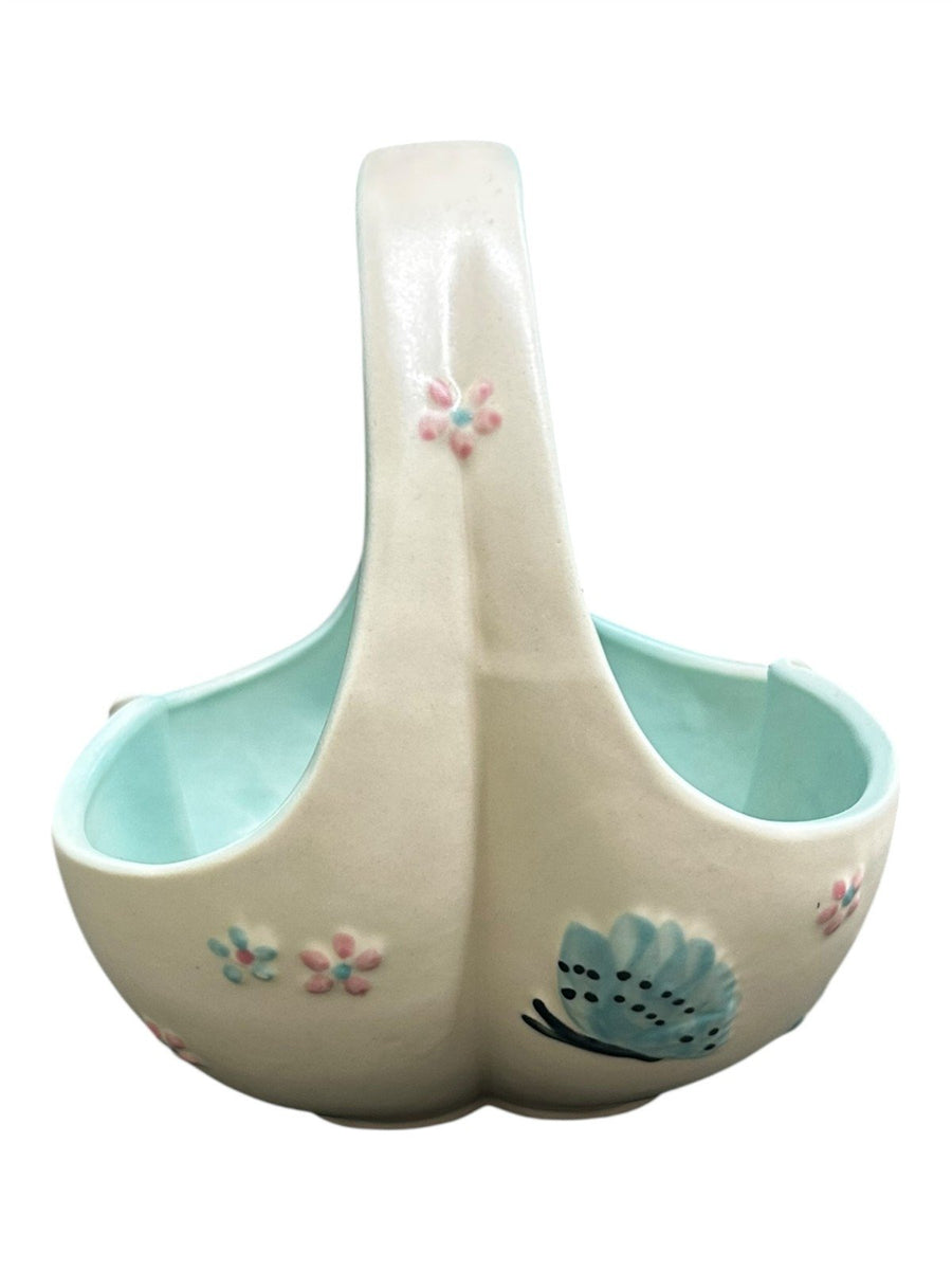 Hull Pottery Butterfly Candleholders, Vase, Ashtray, Tray and Basket Vintage Lot