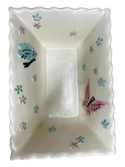Hull Pottery Butterfly Candleholders, Vase, Ashtray, Tray and Basket Vintage Lot