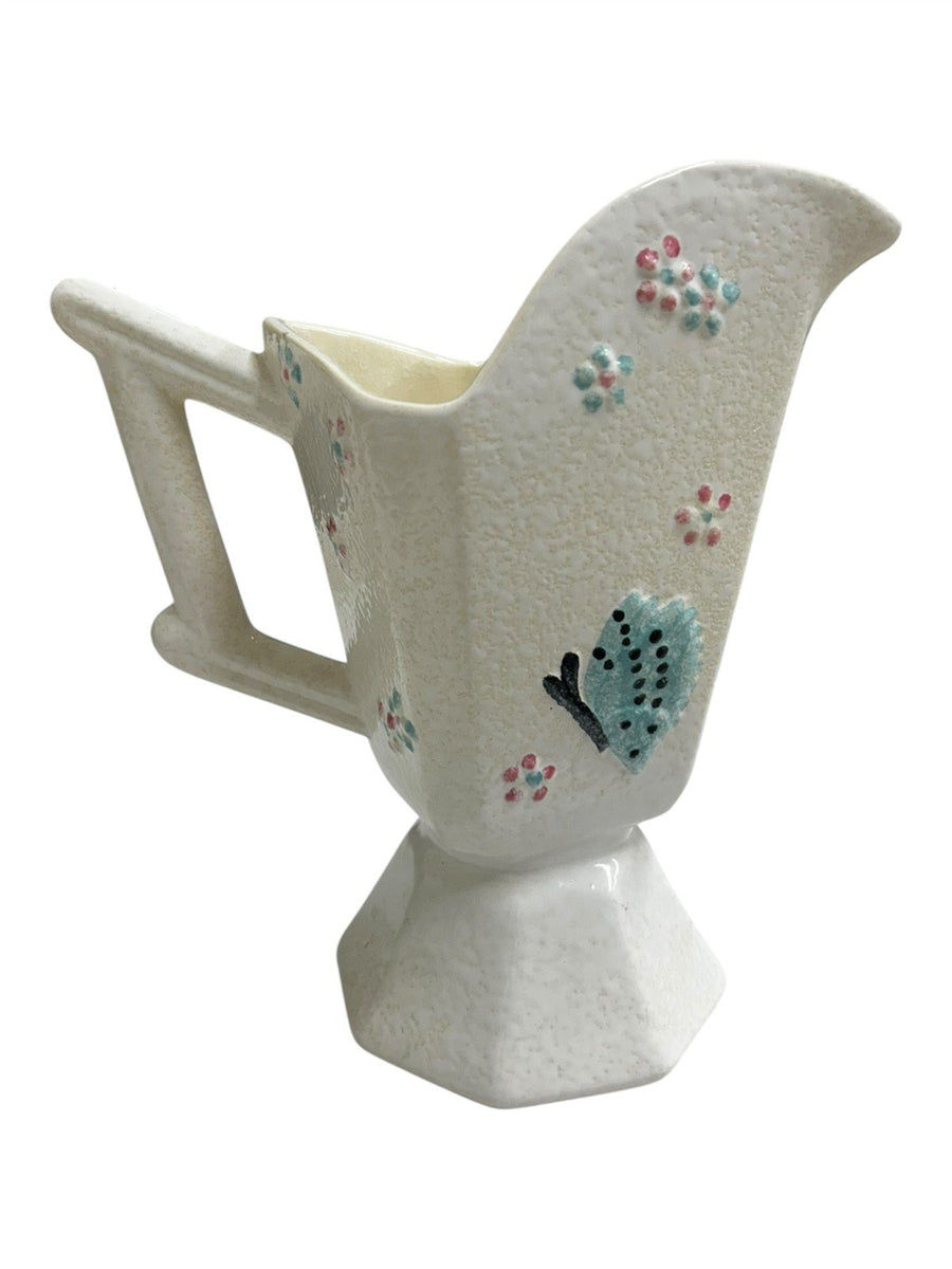 Hull Pottery Butterfly Pitcher and Tripod Vase Mid-Century Collectible Vintage