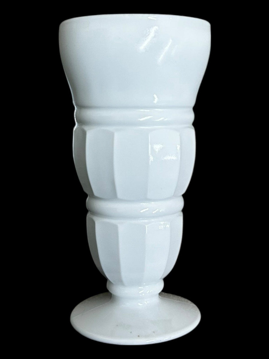 Milk Glass Ice Cream and Soda Vintage Glasses 8 Piece in Original Box by Colony