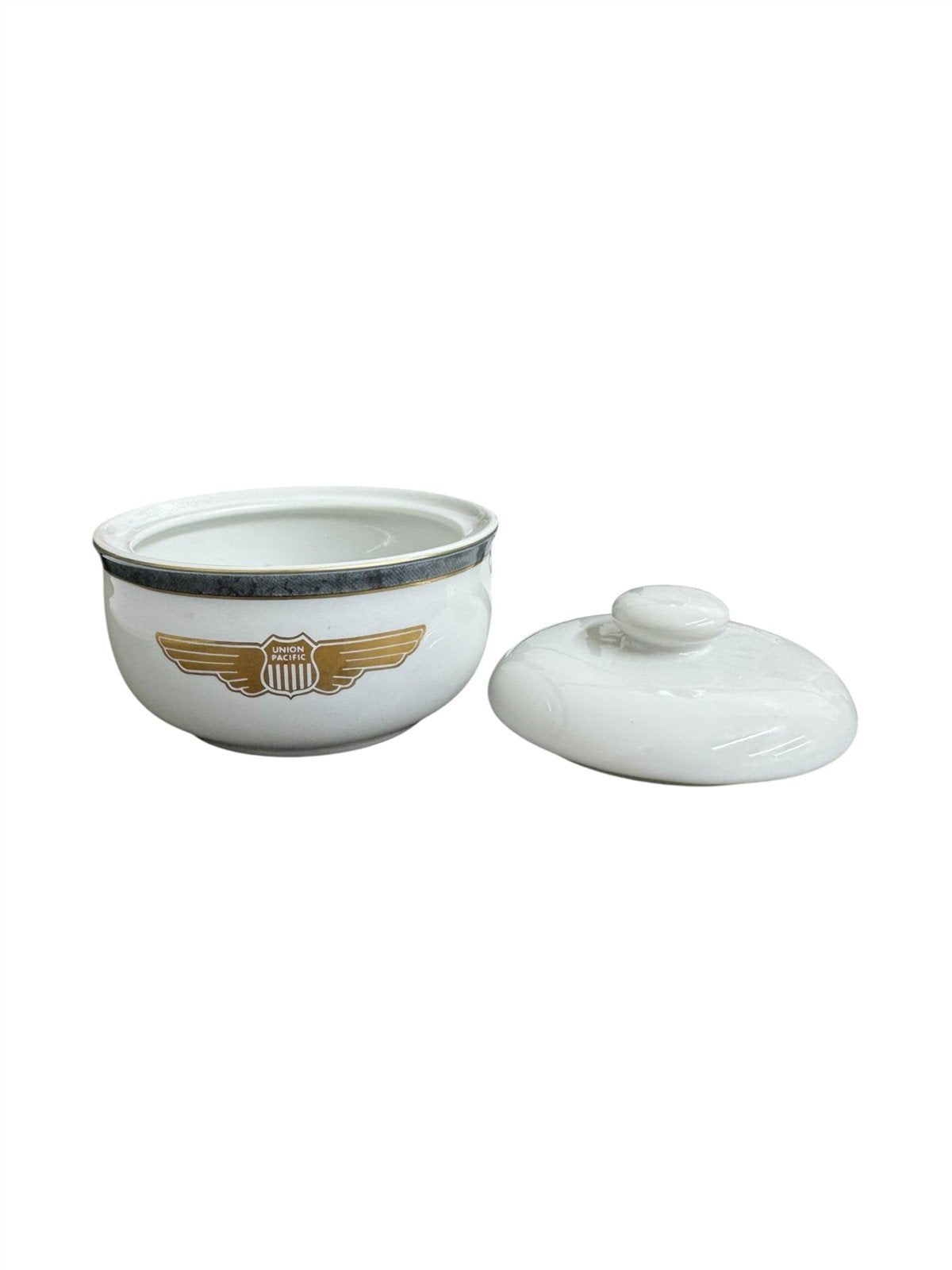 Union Pacific Vintage Creamer Sugar Bowl Salt and Pepper Shakers Set of 4 Pieces