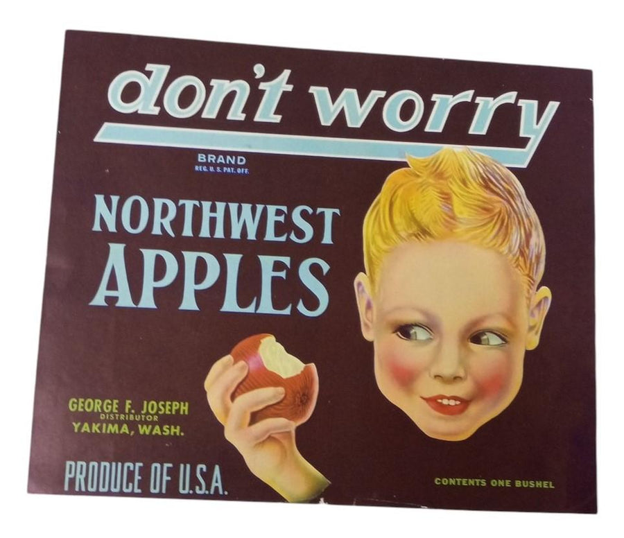 Yakima Washington Apple Crate Labels 9x11 Set Of 7 Vintage Nostalgic