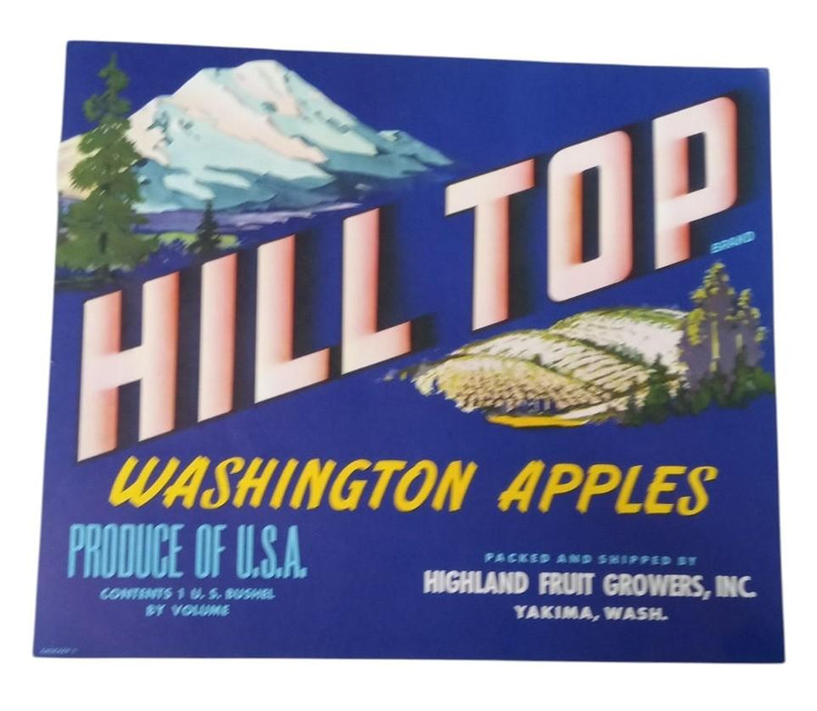Yakima Washington Apple Crate Labels 9x11 Set Of 7 Vintage Nostalgic
