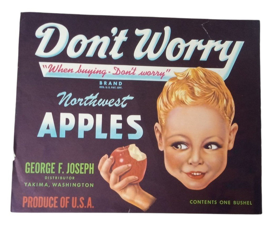 Yakima Washington Apple Crate Labels 9x11 Set Of 7 Vintage Nostalgic