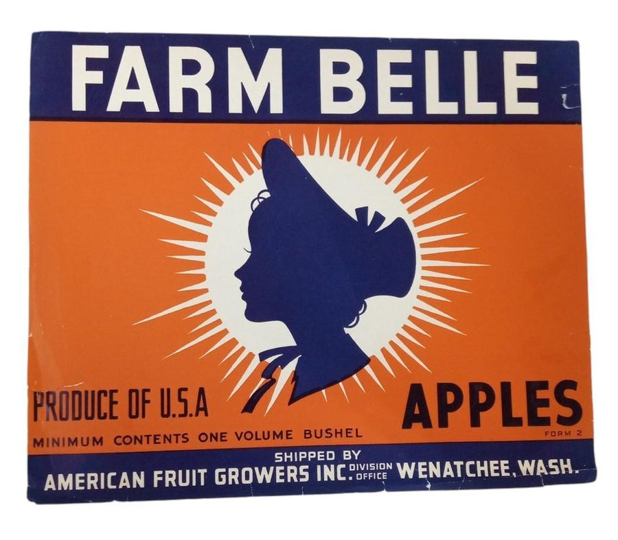 Wenatchee Washington Produce Crate Labels 9x10 Set Of 8 Vintage Collectible