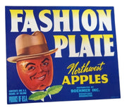 Wenatchee Washington Produce Crate Labels 9x10 Set Of 8 Vintage Collectible