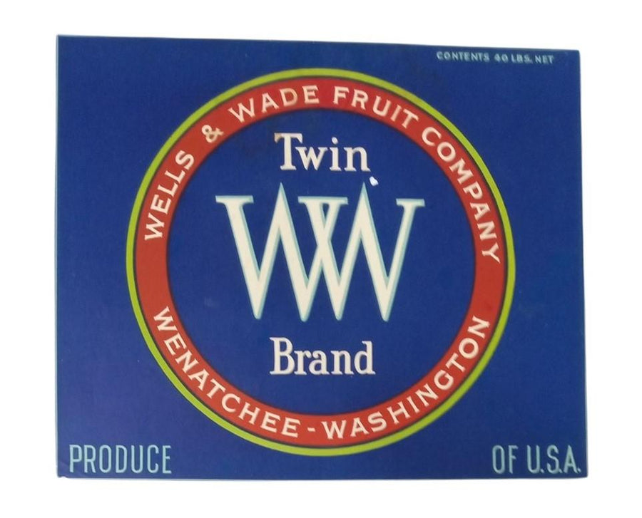 Wenatchee Washington Produce Crate Labels 9x10 Set Of 7 Vintage Collectible