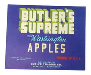Wenatchee Washington Produce Crate Labels 9x10 Set Of 7 Vintage Collectible